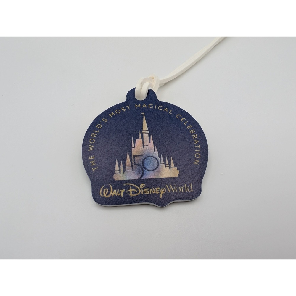 Walt Disney World 50th‎ Anniversary Luggage Tag New Unused